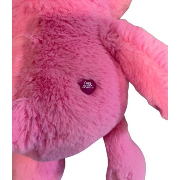 2021 Care Bears PINK CHEER BEAR Rainbow 13" Plush Stuffed Animal Basic Fun! - Picture 3 of 5